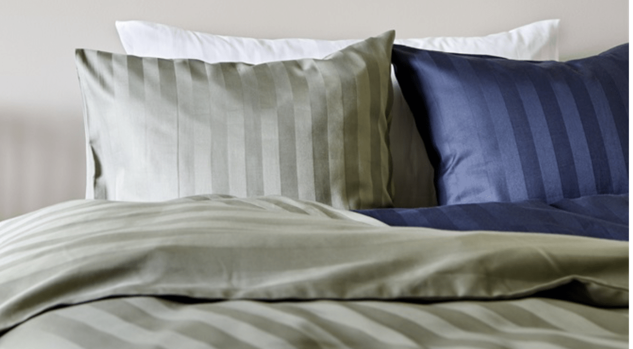 satin örngott 50x60 grön - Nordiska Hemtextil