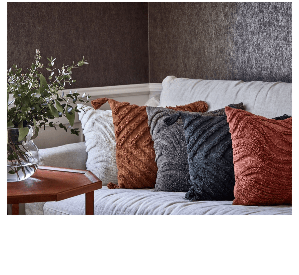 Cliff fodral 45x45 green - Nordiska Hemtextil