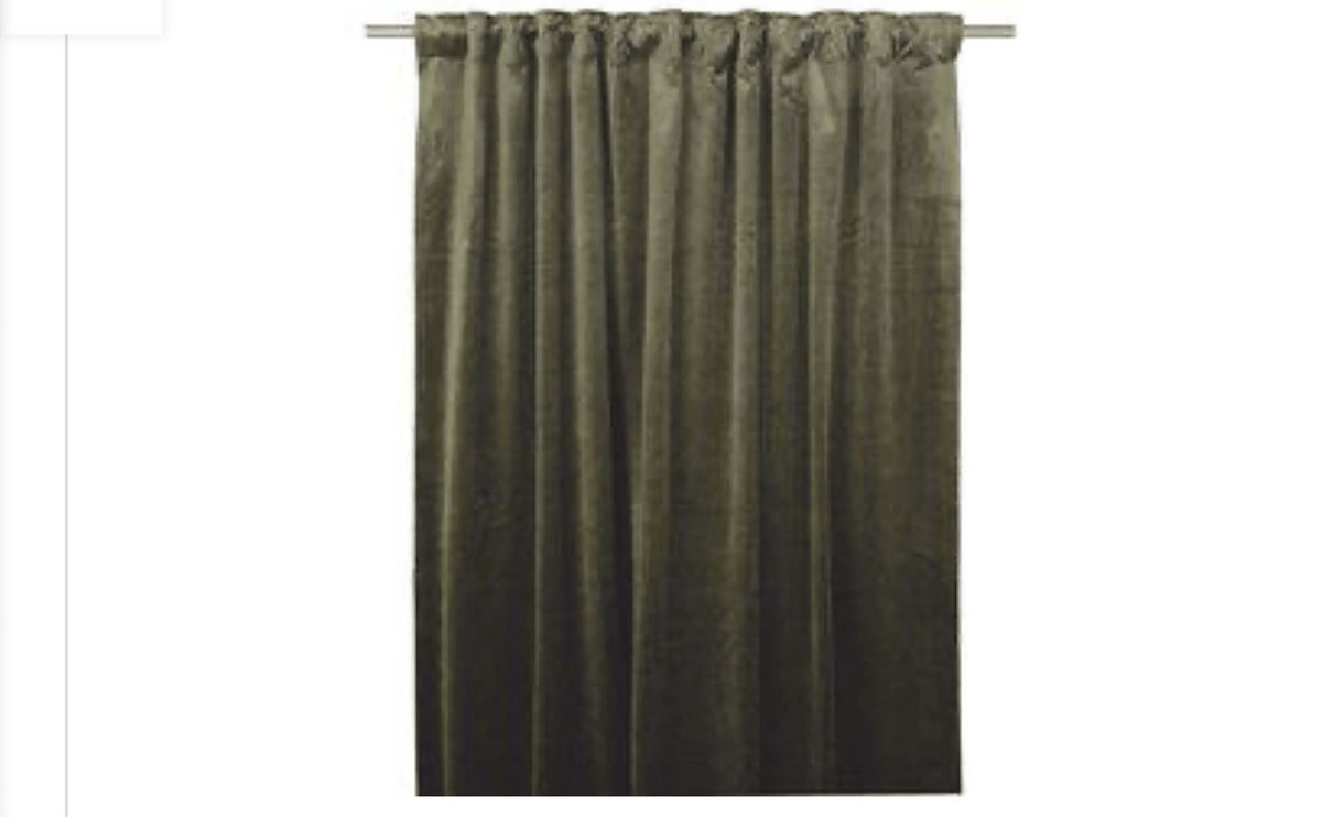 Sammet ESTHER GRÖN/40 Multibandslängder 2X135X250 CM - Nordiska Hemtextil