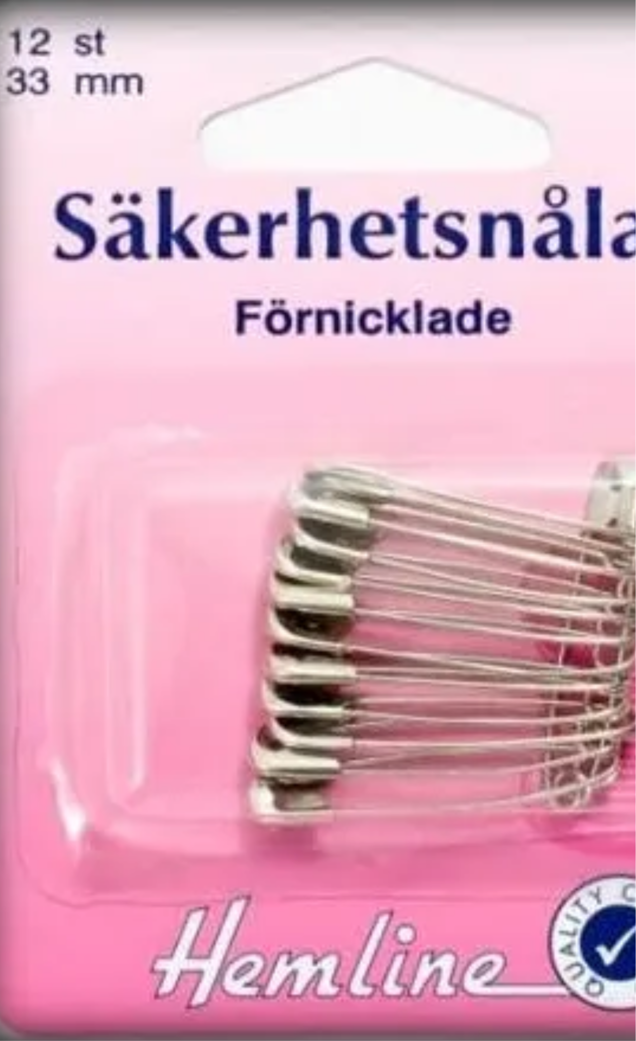SÄKERHETSNÅLAR 33 MM 12st