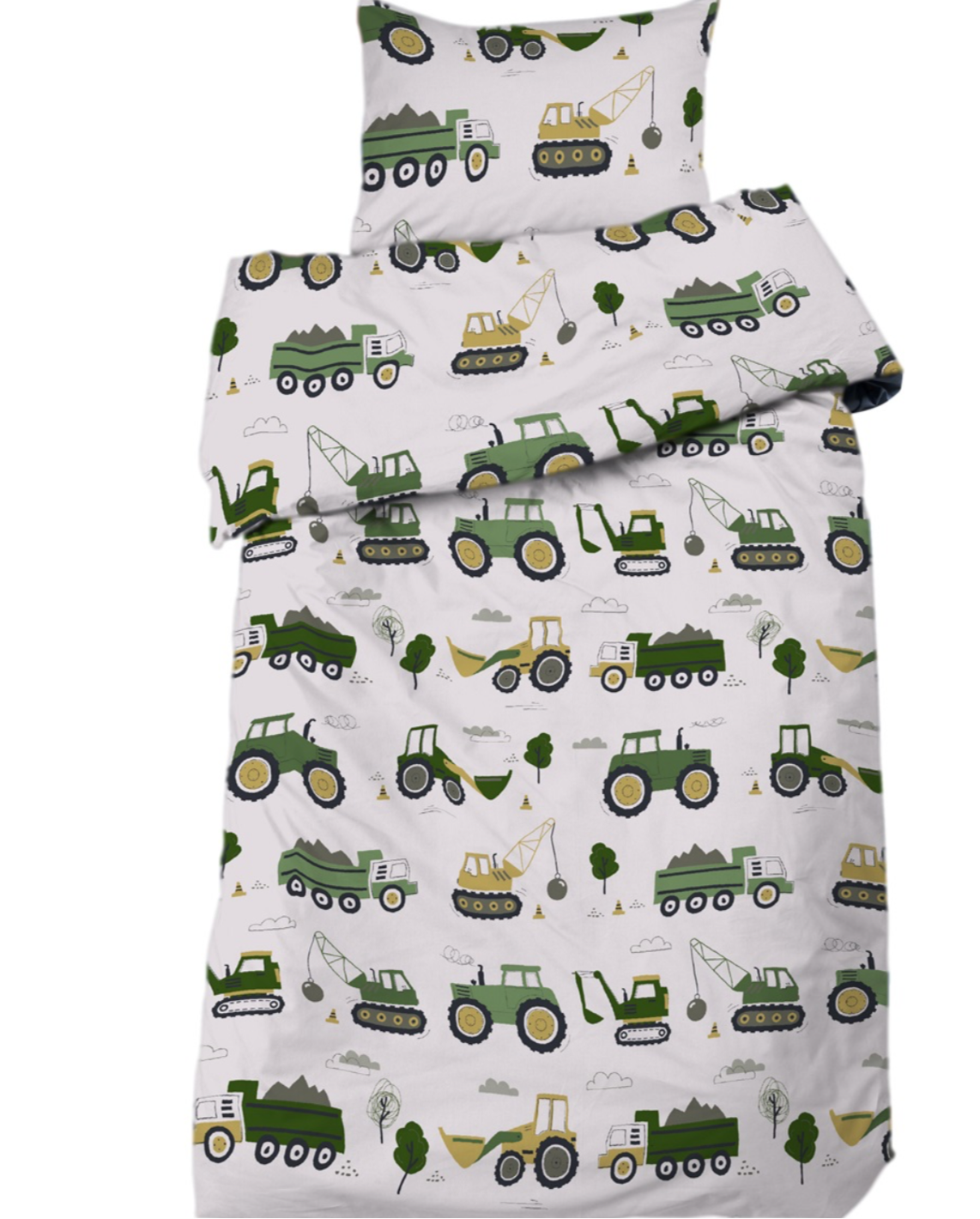Busy tractors 2-d bädd beige