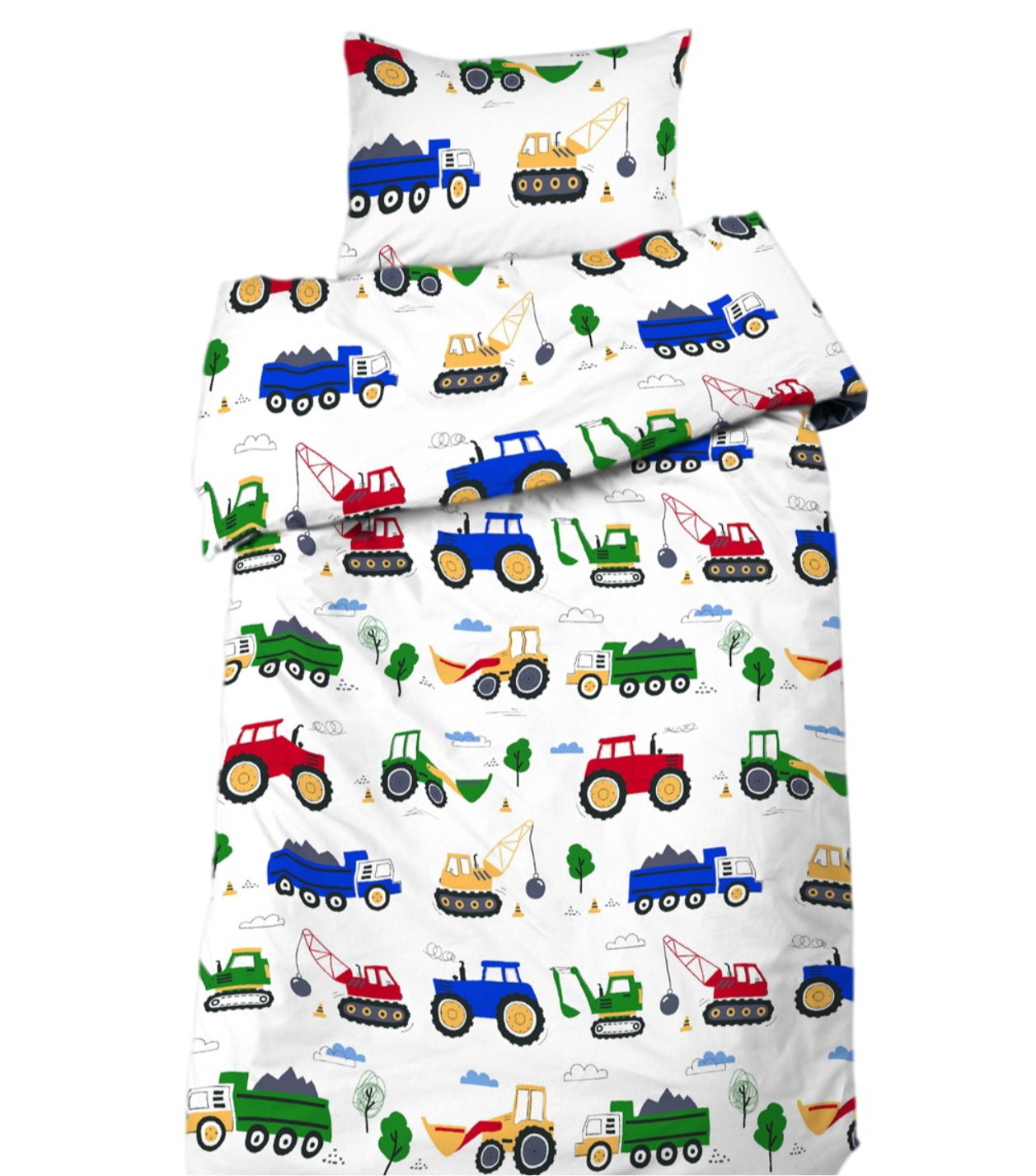 Busy tractors 2-d bädd vit