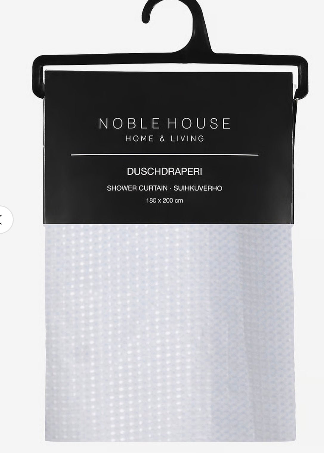 Duschdraperi Vit 180x200cm - Nordiska Hemtextil