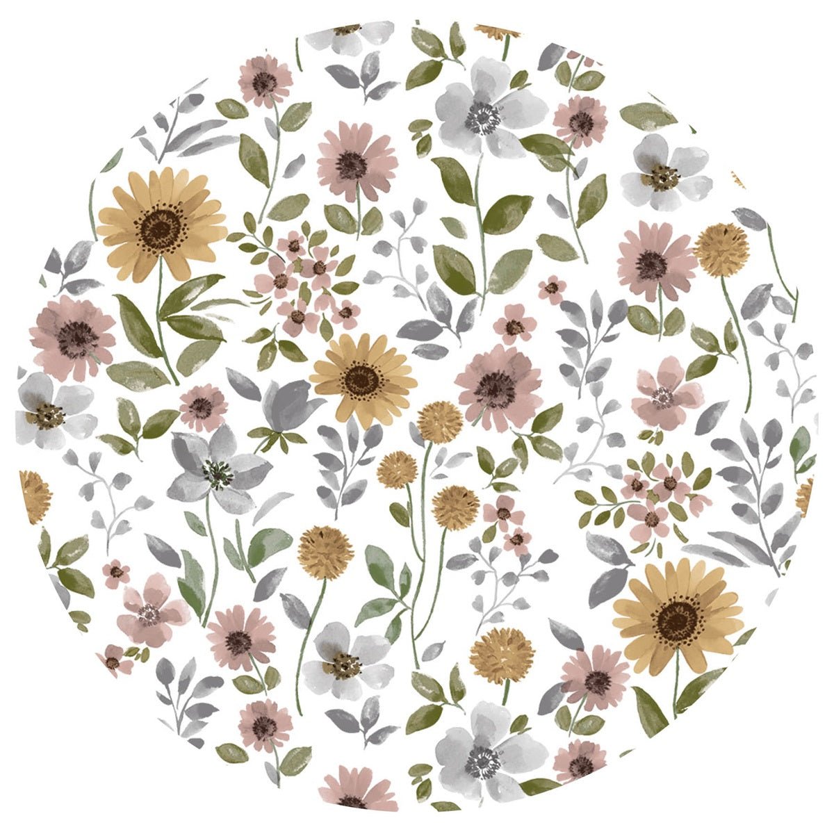 Vaxduk rund 5T5-01 Växande rosa - Nordiska Hemtextil