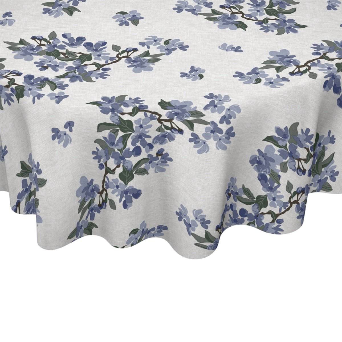 Vaxduk rund D46-03 Elsie blå - Nordiska Hemtextil