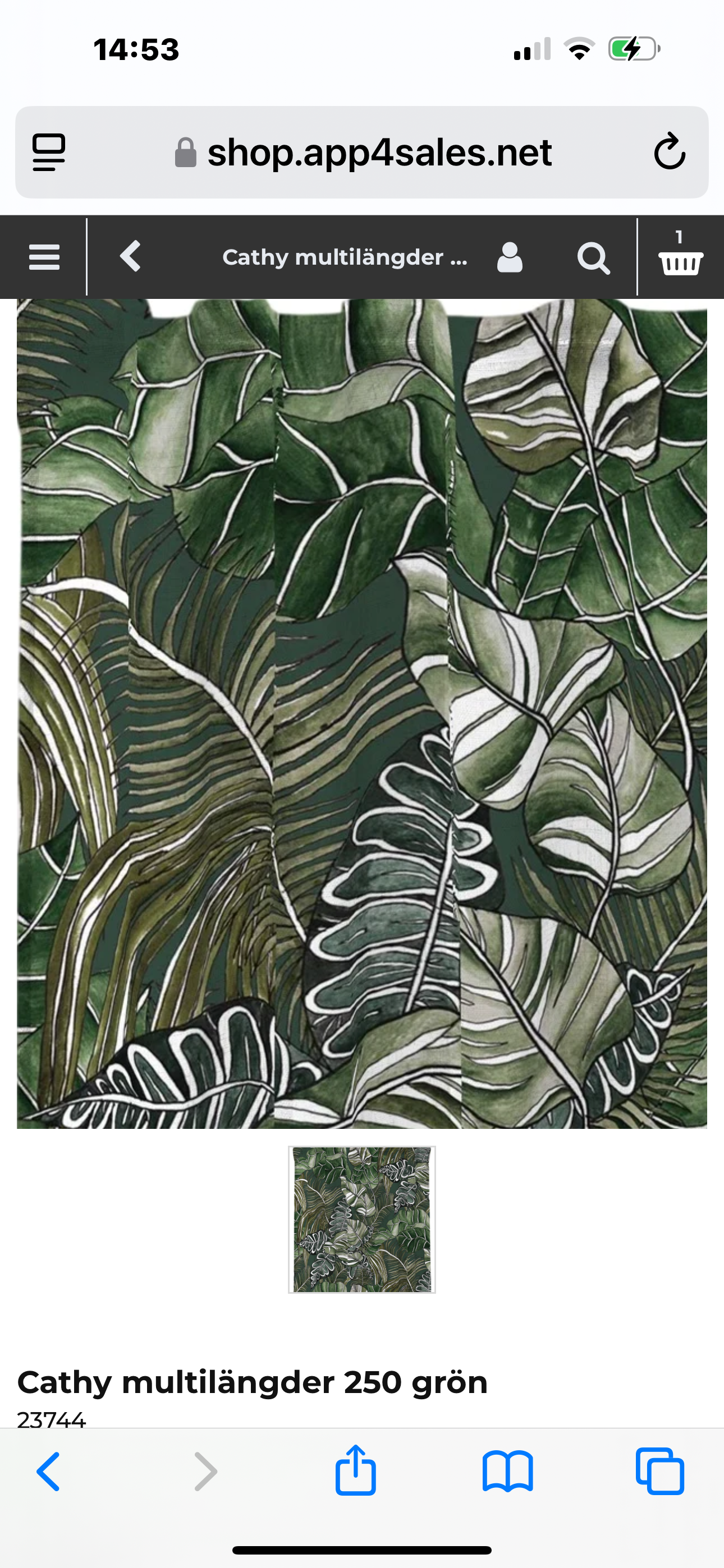 Cathy multilängder 250 grön 2x140x250cm