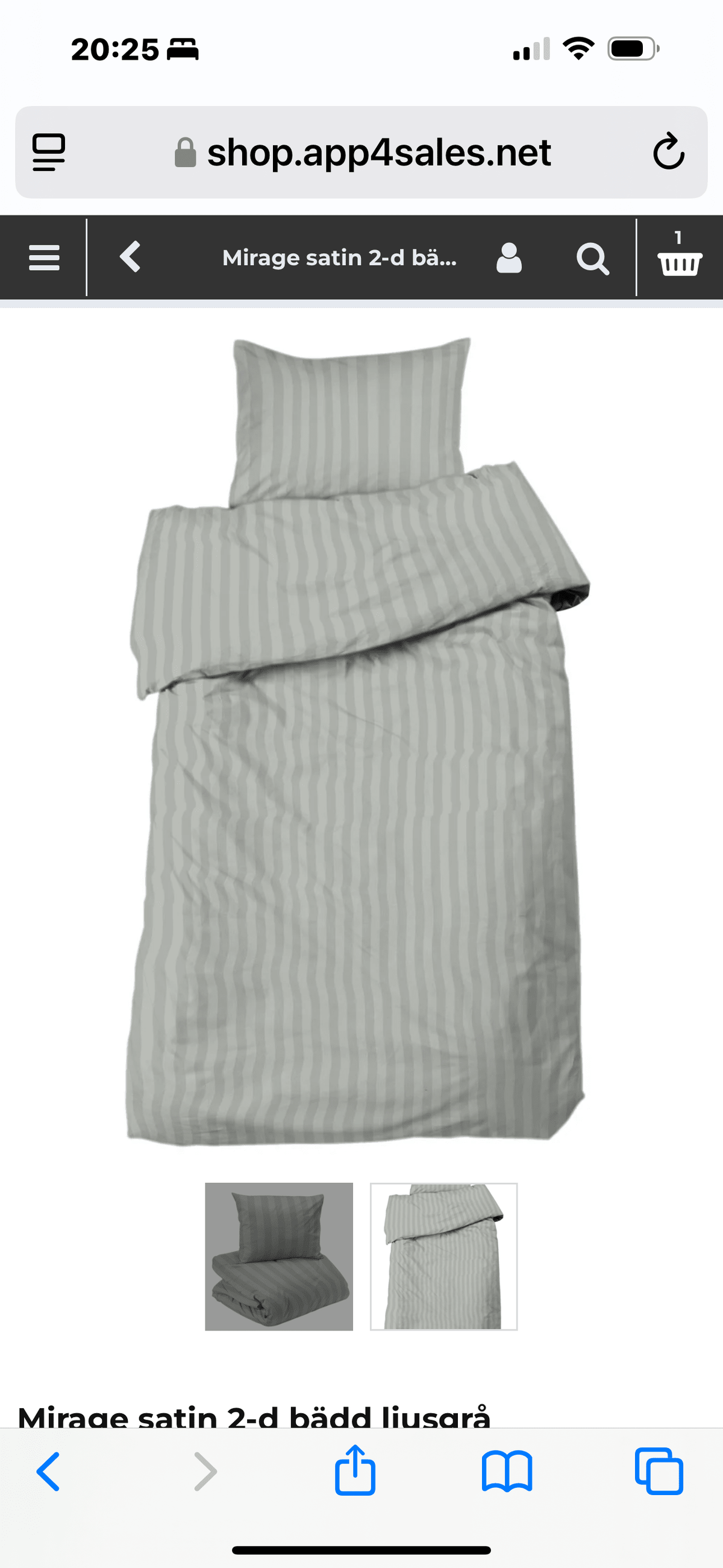 satin 2-d bädd - Nordiska Hemtextil