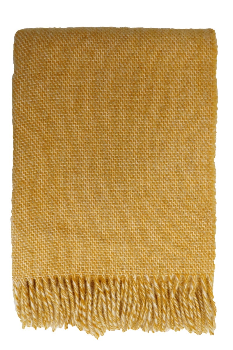 Nelson ullpläd 130x170 guld
