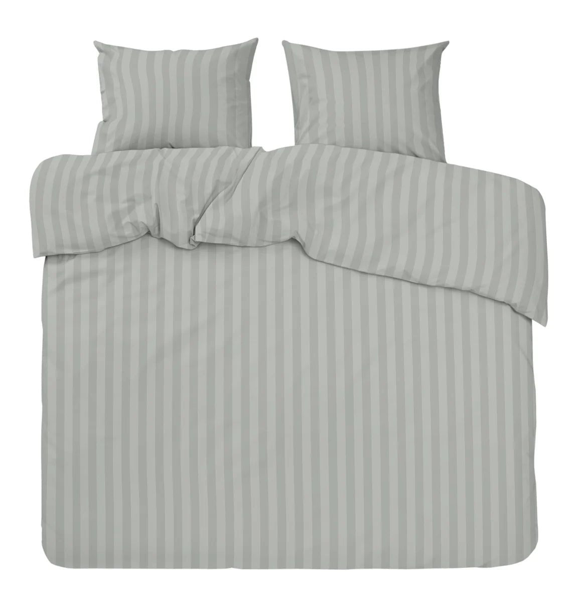 Mirage satin kingsize ljusgrå. 220x210cm. 2x50x60cm - Nordiska Hemtextil