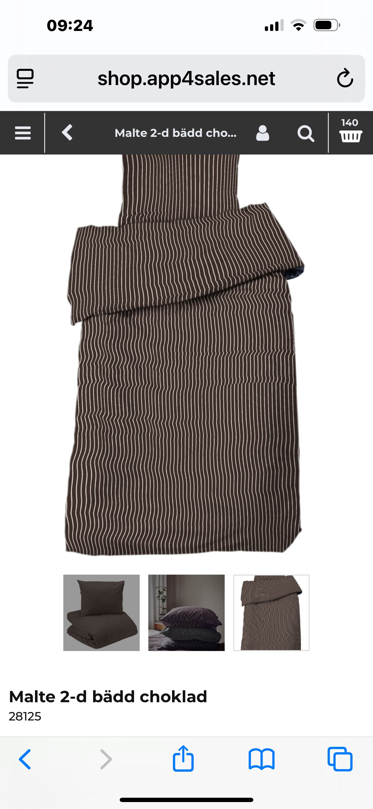 Malte 2-d bädd choklad