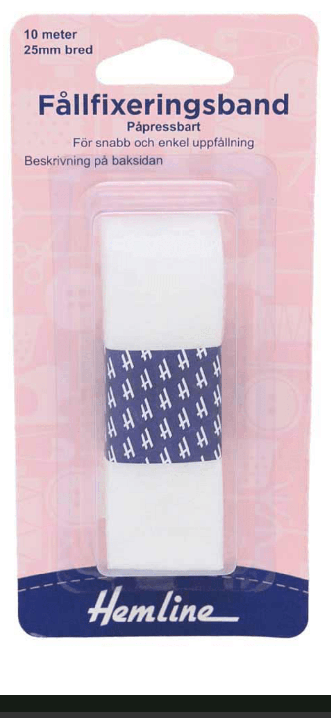 Hemline Fållfixeringsband 25mm x 10meter - Nordiska Hemtextil