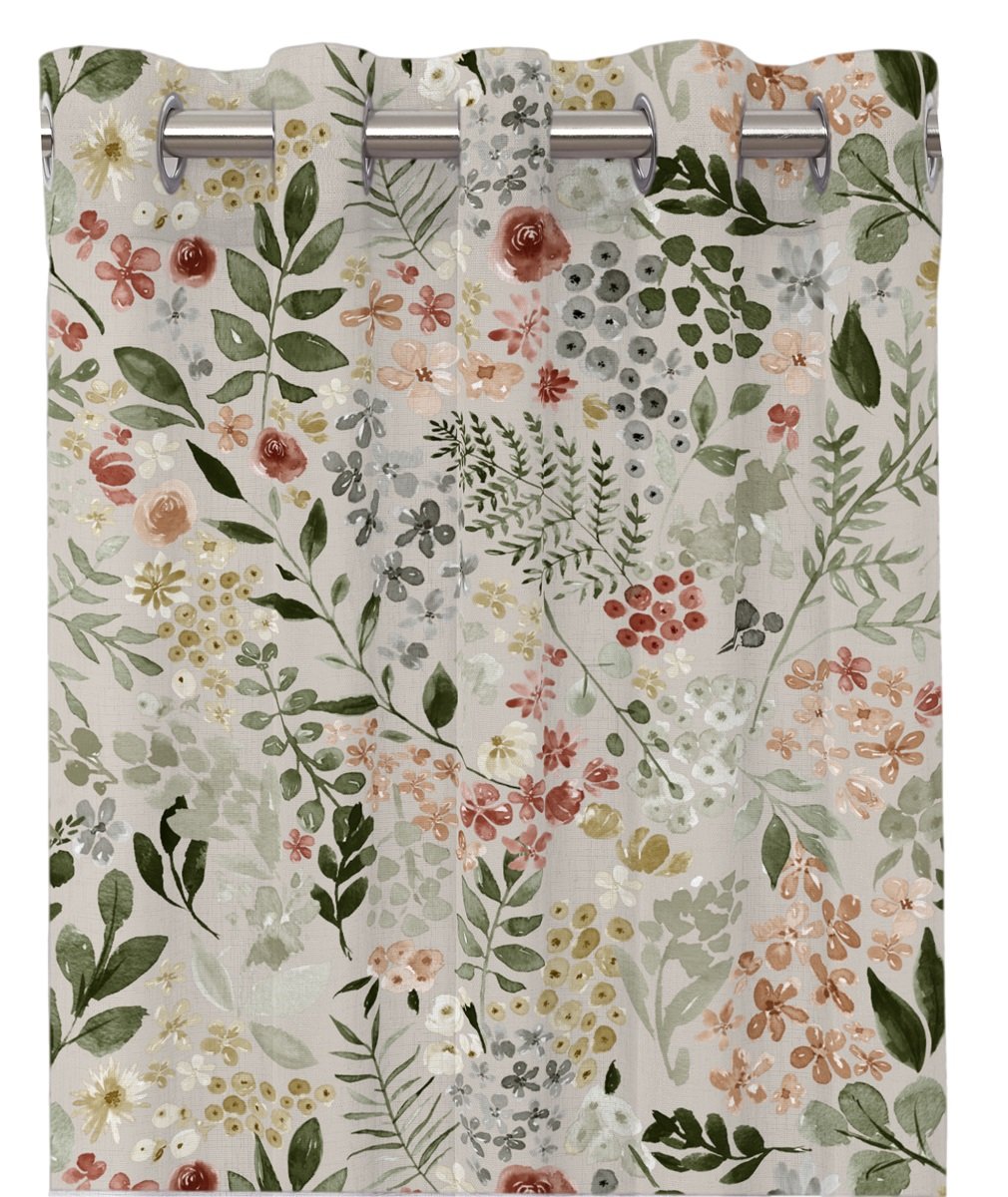 Ida öljettlängder linne/grön. 2x140x240cm