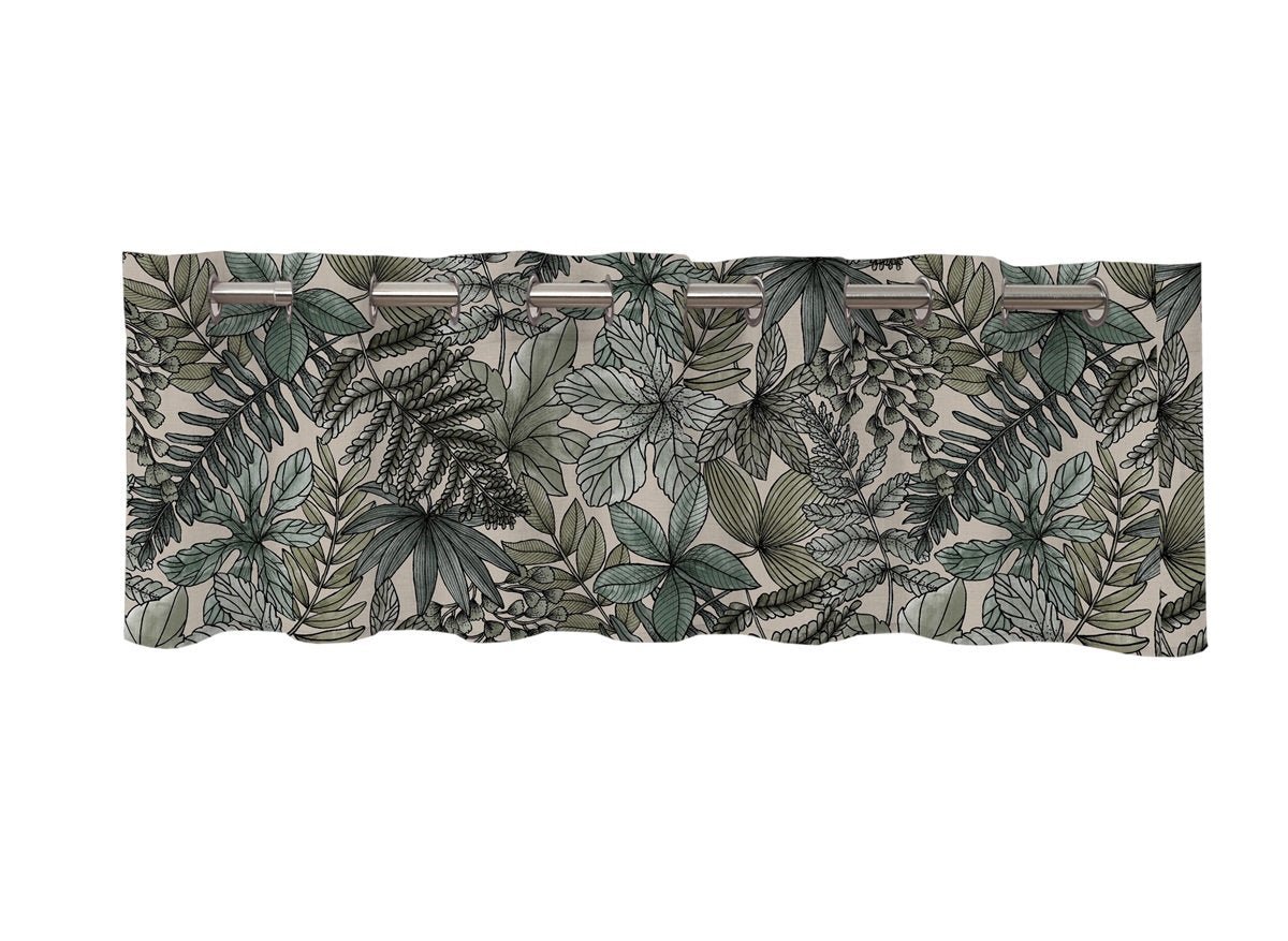 solde öljettkappa linne/grön - Nordiska Hemtextil