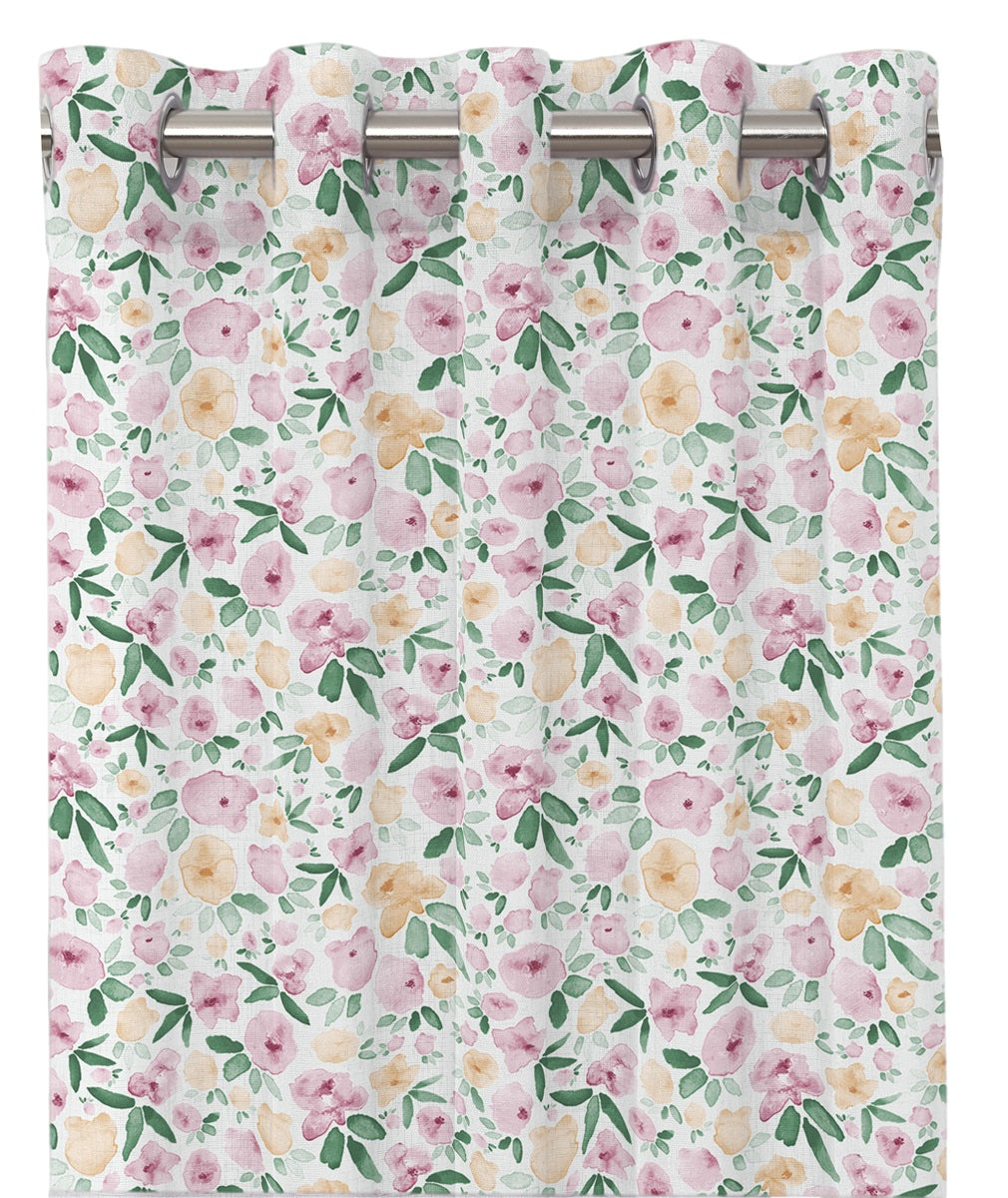 Saga eyelet curtains pink. 140x240cm