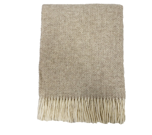 Glasgow ullpläd 130x170 beige