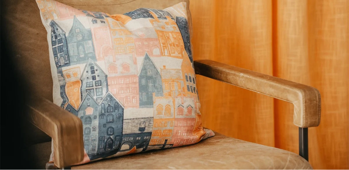 Bruce multi-length 250 orange 2x140x250cm