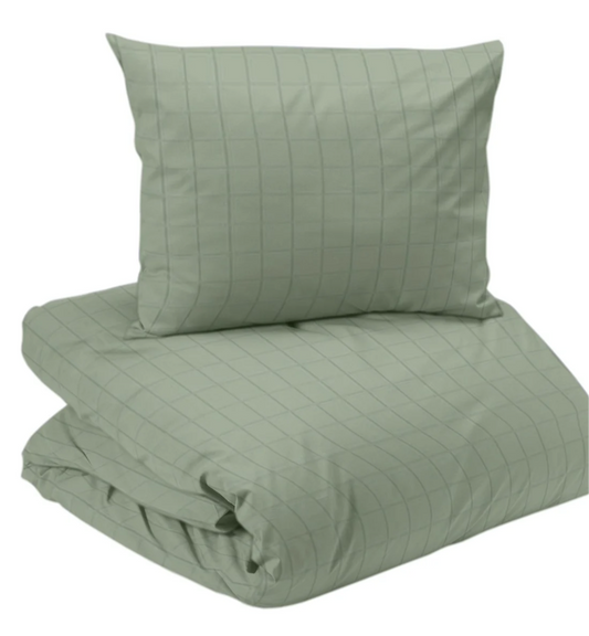 Square satin 2-d bädd grön