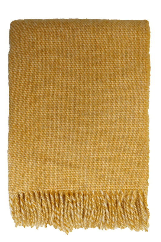 Nelson ullpläd 130x170 guld