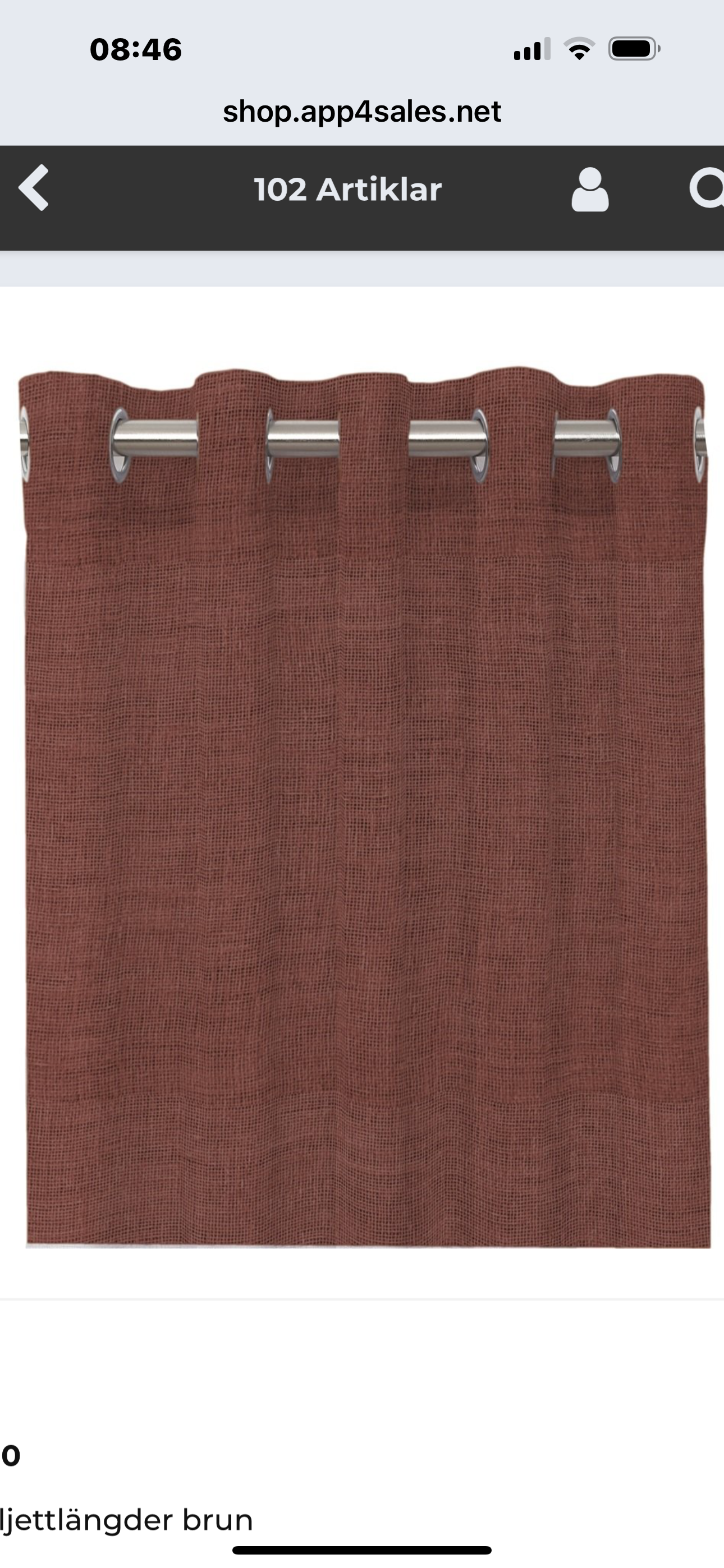 Wayne öljettlängder brun.    2x140x240cm