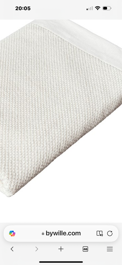 Badlakan SALTÖ, OFF-WHITE
70x130cm 100 % bomull 480 g