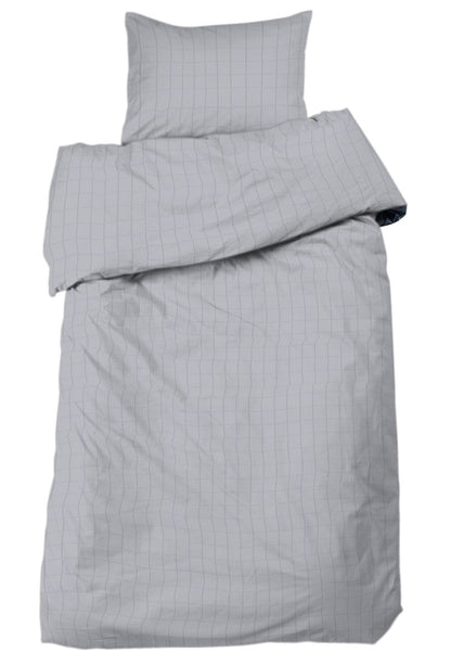 Square satin 2-d bädd ljusgrå