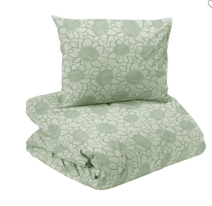 Billie satin 2-d bädd grön